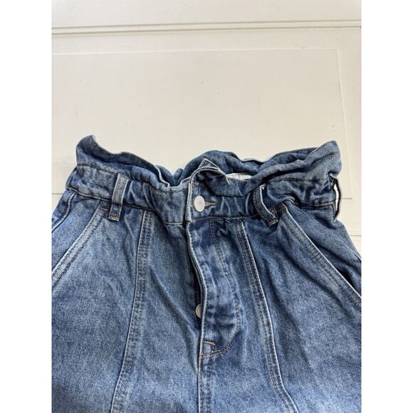 Blank NYC Women's Don't Cross Me Jeans Paperbag Waist Denim Size 25 Baggy Crop - Picture 3 of 7